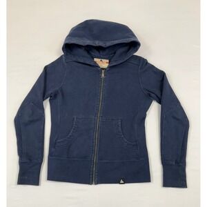 American Giant Full Zip Heavy Weight Hoodie‎ Navy Blue Women's XS Made in USA